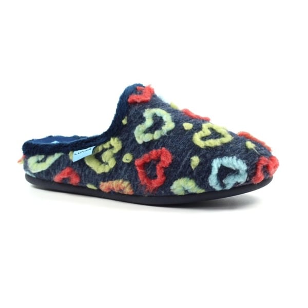 Lunar Womens Valentine Mule Slippers - Navy