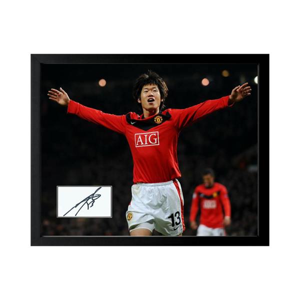 Park Ji-sung Signed Manchester United Cut Deluxe Mount Frame