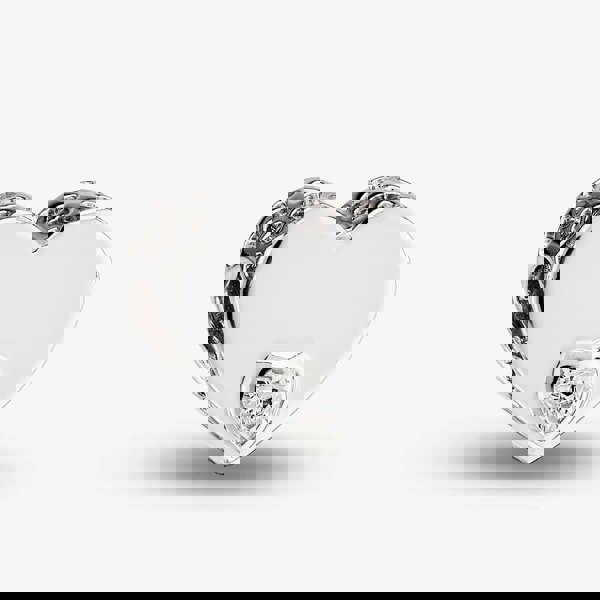 Rosa Lea White Offset Heart Charm AM-2THB005904-White