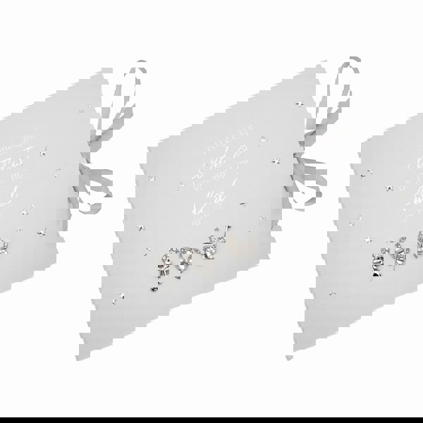 Baby Keepsake Guest Book with Silver Plated Rattle Pram and Booties Image 3