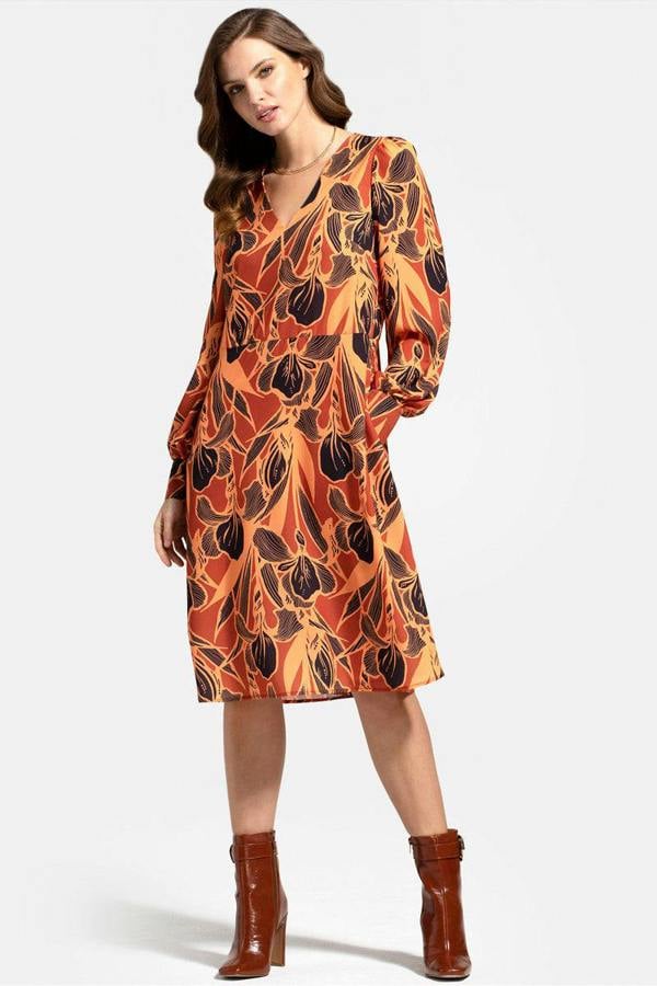 HotSquash Chiffon Loose Dress with V Neck