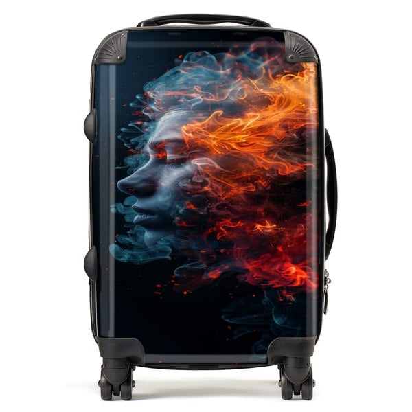 Warren Reed Fiery Mindscape: Portrait In Flames Suitcase