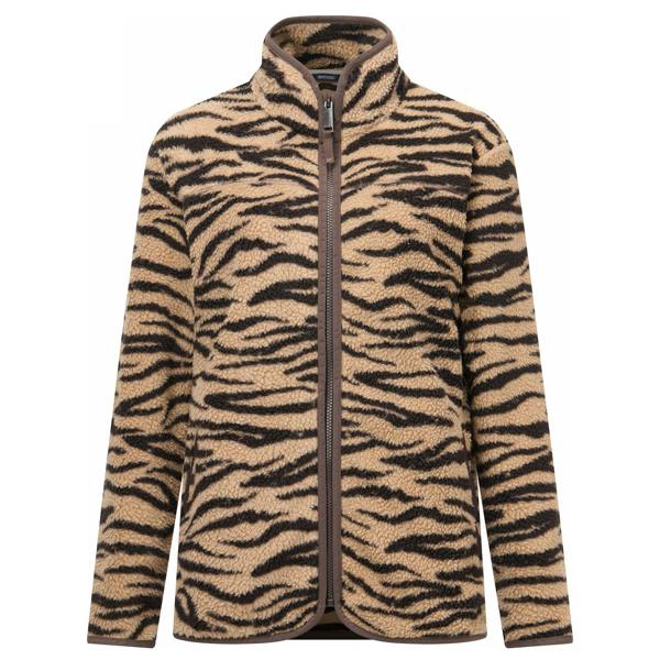 Regatta Womens/Ladies Frankie Zebra Print Borg Full Zip Fleece Jacket - Barleycorn - 
