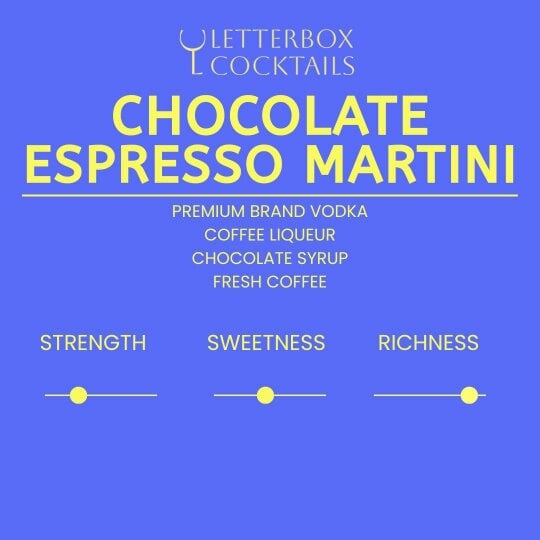 Letterbox Cocktails Chocolate Espresso Martini Mini - Premium Letterbox Cocktail Gift (100ml)