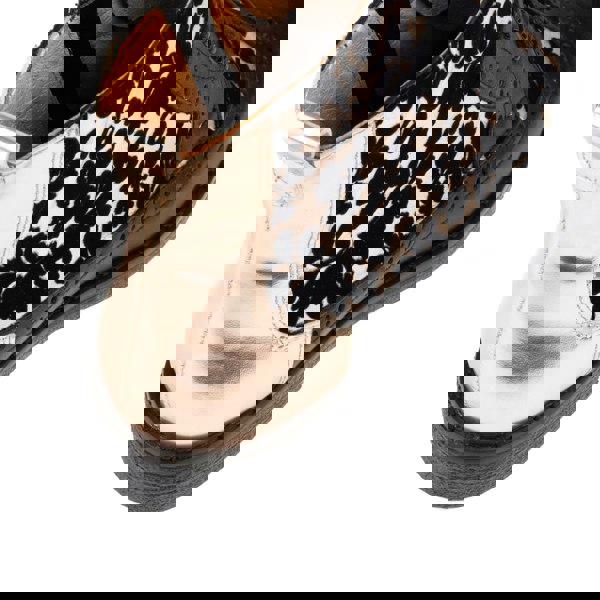 Embassy London Hatter - Black Rose Gold - Women's Italian leather higher ankle boot with rubber sole