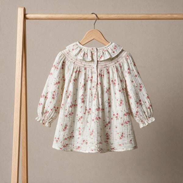 Mini Cuddles Floral-Print Top (White)