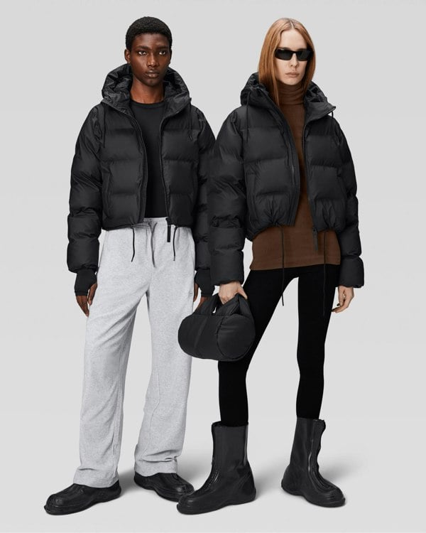 Rains W Alta Unisex Puffer Jacket - 01 Black