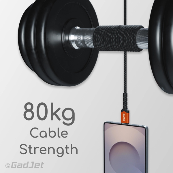 GadJet 2m USB-C to USB-C Cable + USB-A Adapter