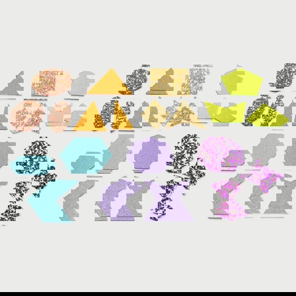 tickit Rainbow Glitter Shapes