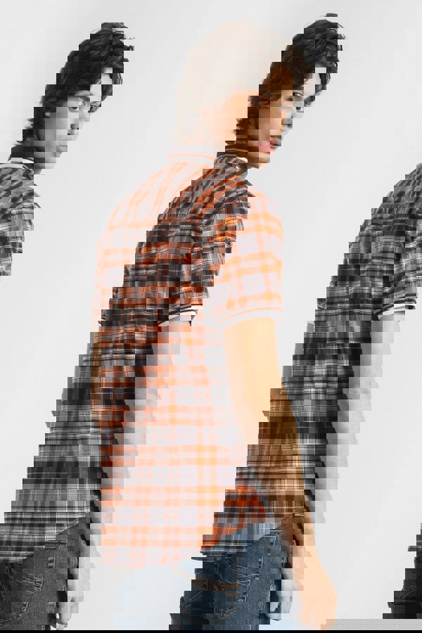 ENORSIA Mens Short Sleeve Shirt With Rib Collar