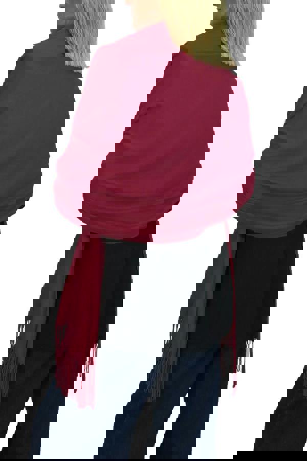 Paulo Due Wool Blend Pashmina Scarf Solid Colour