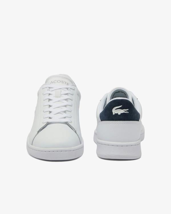 Lacoste Carnaby Leather Mens Trainers - White/Navy 042 | CHO | Designer Mens Trainers