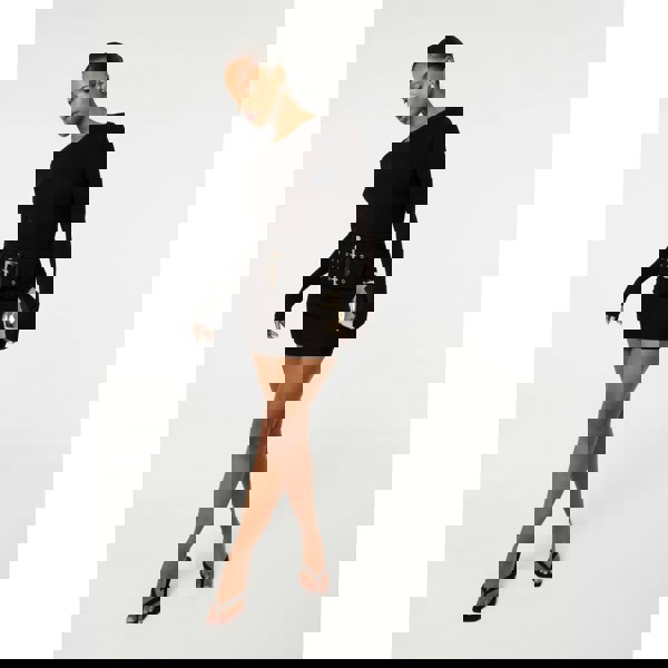 Pink Vanilla Denim Belted Mini Skirt