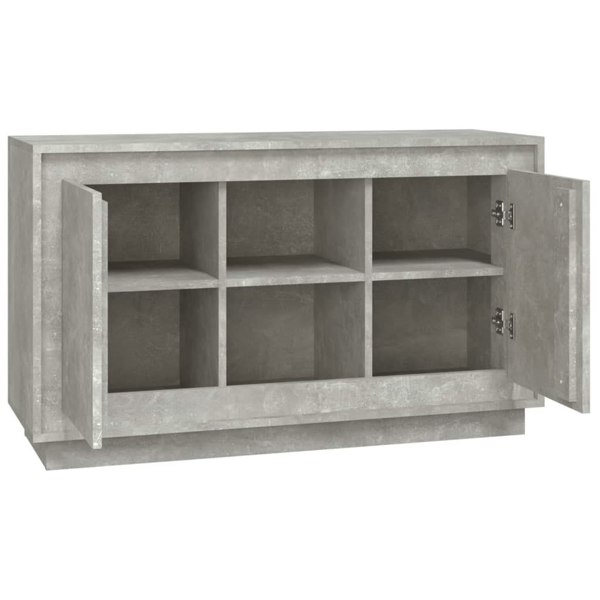 Berkfield Sideboard Concrete Grey 102x35x60 cm Engineered Wood