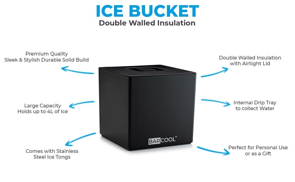 Subcold Barcool 4L Ice Bucket - Square Black