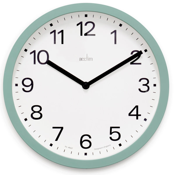 Acctim Renhold Wall Clock Contemporary 25cm Kitchen/Living Room/Bedroom/Office Clock