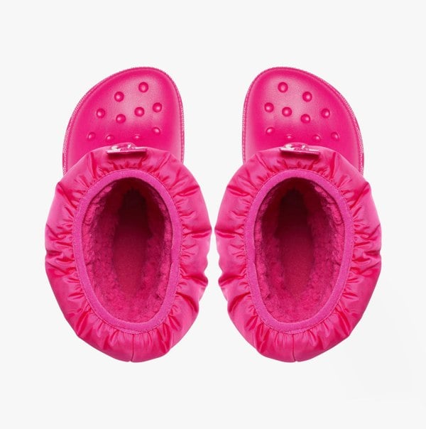 Crocs 207684-6X0 CLASSIC NEO PUFF Girls Boots Candy Pink