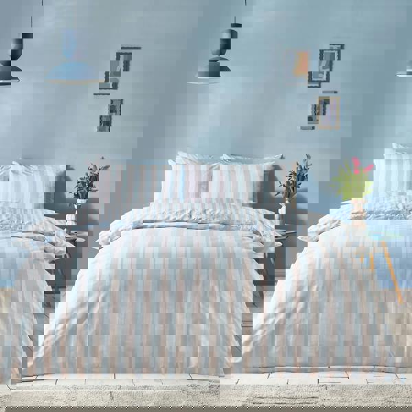 Sassy B Stripe Tease Reversible Duvet Cover Set Blue