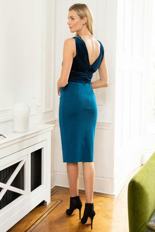 HotSquash Velvet Ruched Dress