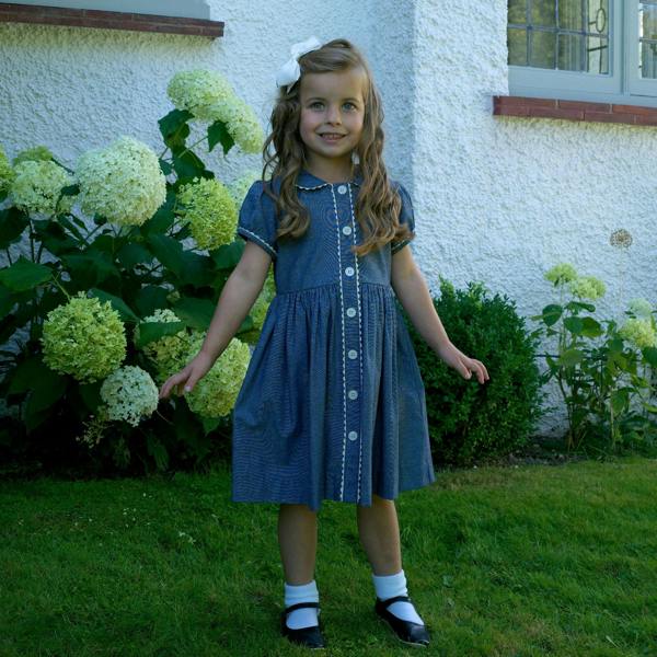Rachel Riley Chambray Button-front Dress