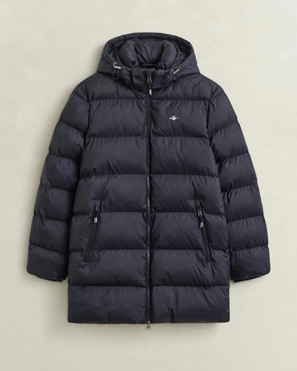 GANT Active Cloud Mens Mid Length Jacket - 433 Evening Blue | CHO | Designer Mens Padded Jackets
