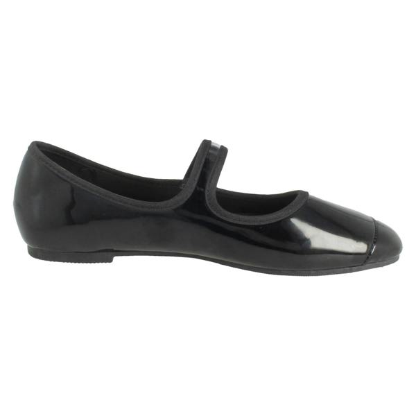 Savannah Ladies Savannah Flat Elasticated Strap Slip On Smart Shoes F80584
