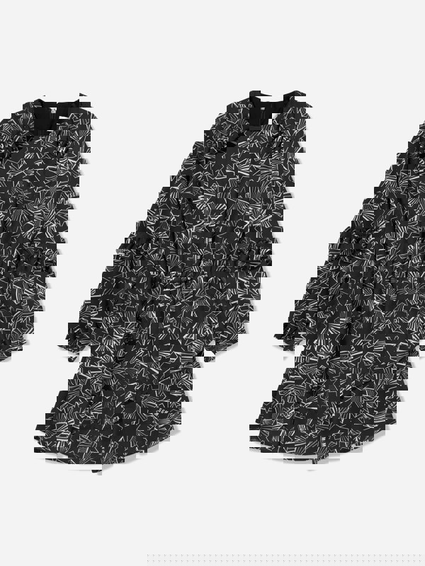 MSGM Girls Georgette Dress in Black