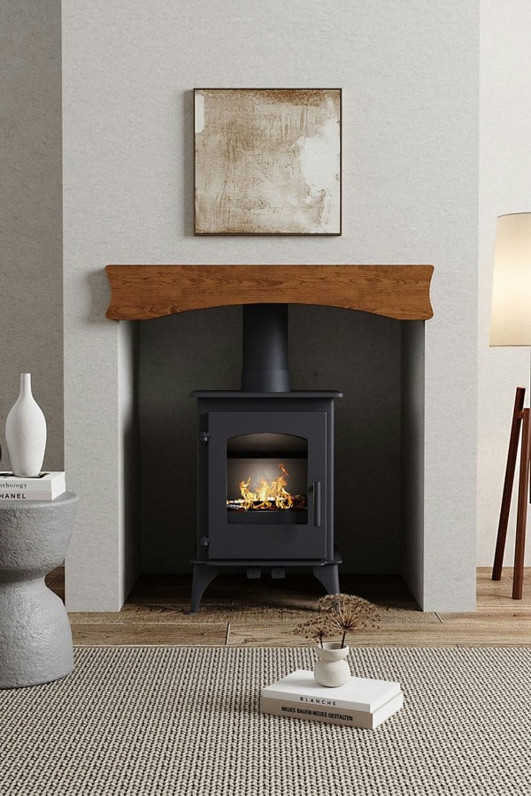 Living and Home Freestanding 5KW High Efficiency Wood Burning Stove Fireplace with Stove Pipe