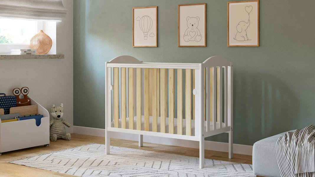 Viculii Waffi Space Saver Cot White/Natural