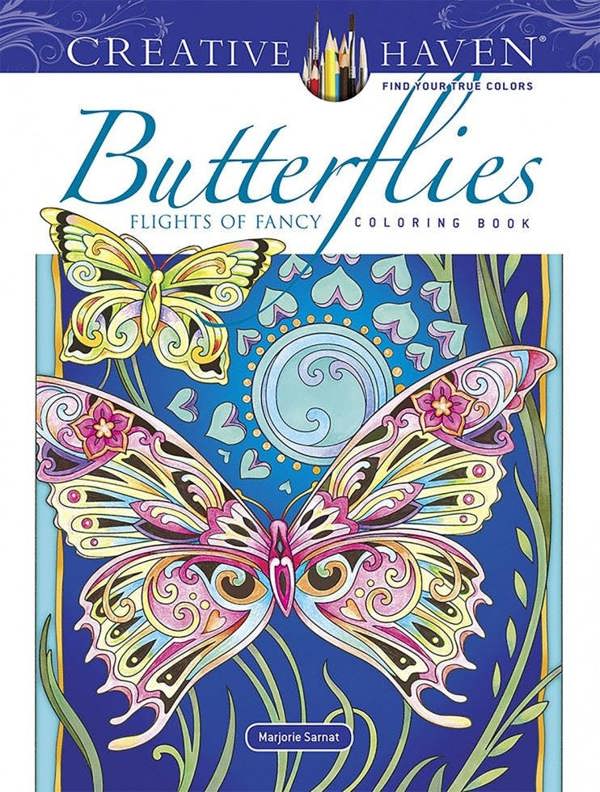 Creative Haven Butterflies Flights of Fancy Coloring Book - Marjorie Sarnat - Creative Haven