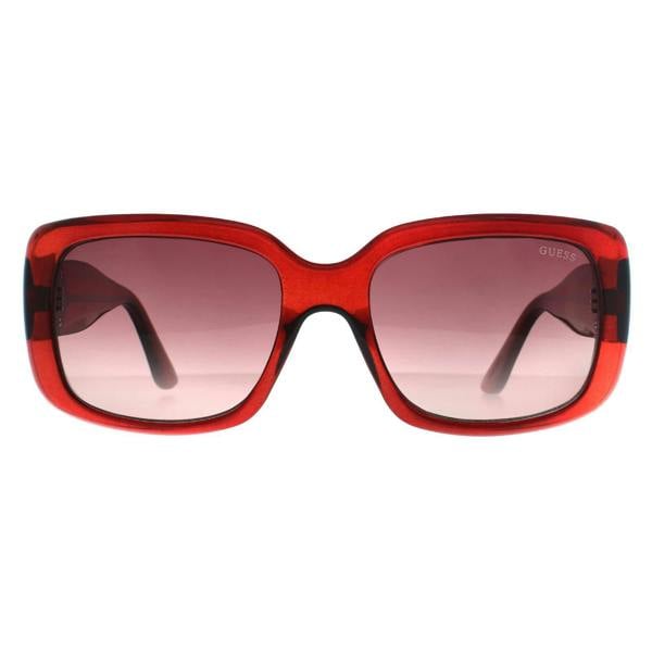 Guess Sunglasses GF6167 66T Transparent Red Brown Gradient