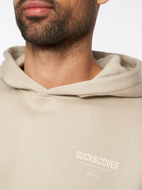 Duck and Cover Lewys Hoodie - Stone