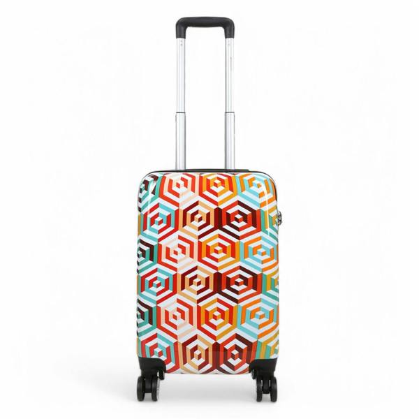 Snowball Strong Expandable Hard Shell Dual 4 Wheel Suitcase Set Print Luggage Cabin Travel Bag