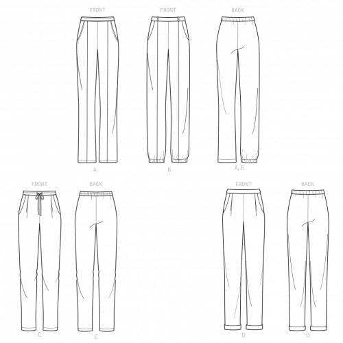 Simplicity Sewing Pattern 9376, Trousers for Women, H5 (6-8-10-12-14) - Easy