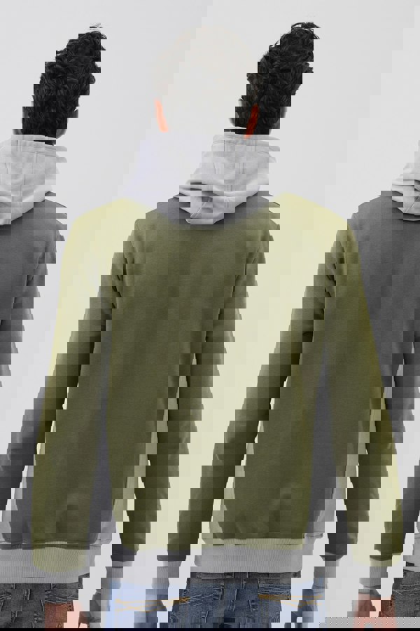 ENORSIA Mens Flock Print Overhead Hoodie