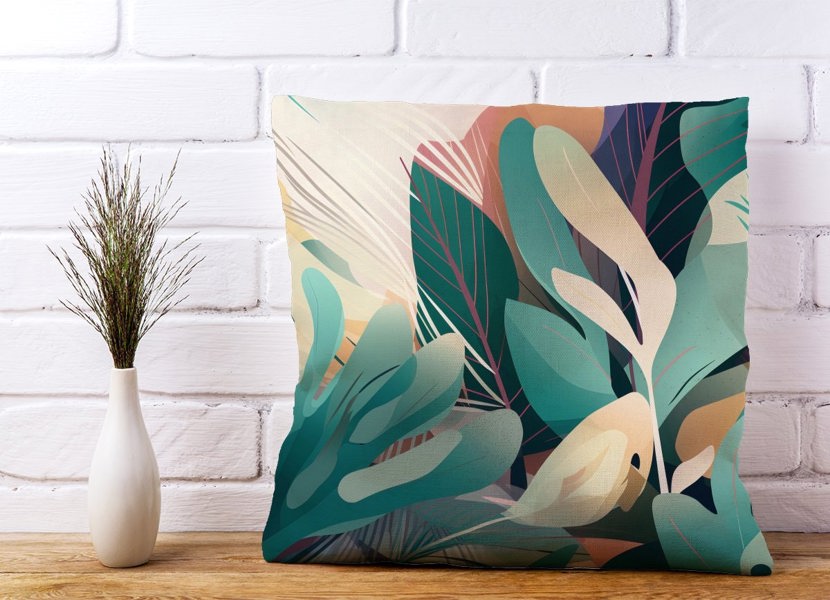 Warren Reed Abstract Tropical Leaves Cushions