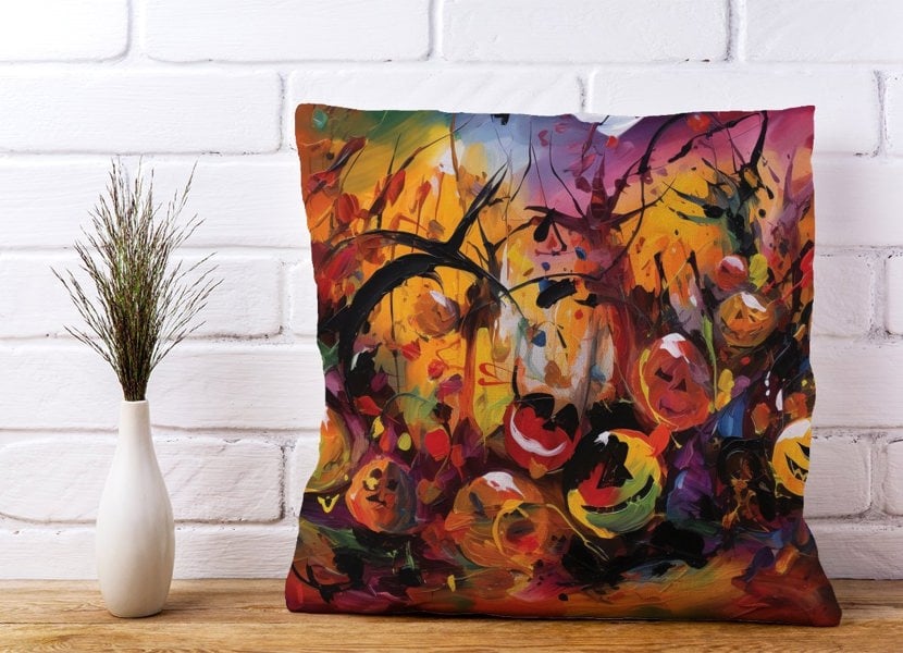 Warren Reed Abstract Halloween Painting Cushions