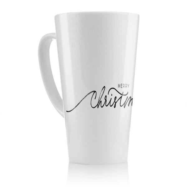 Benjamin Tate Design Merry Christmas Hand Drawn Lettering Dining Latte Mug