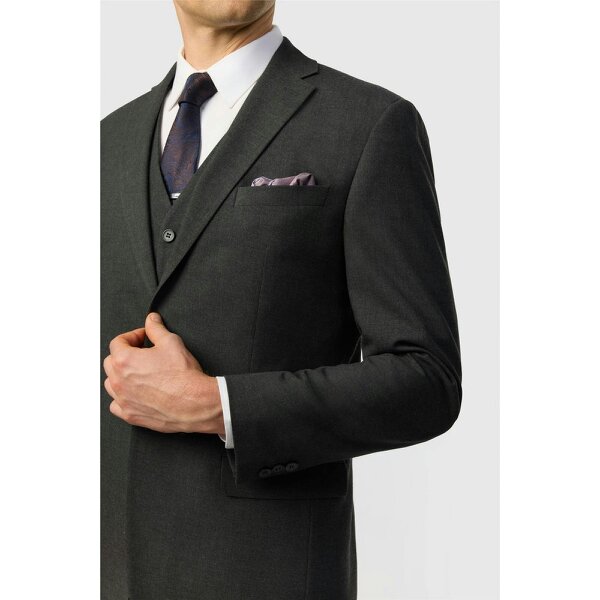 Limehaus Tailored Fit Charcoal Stretch Jacket