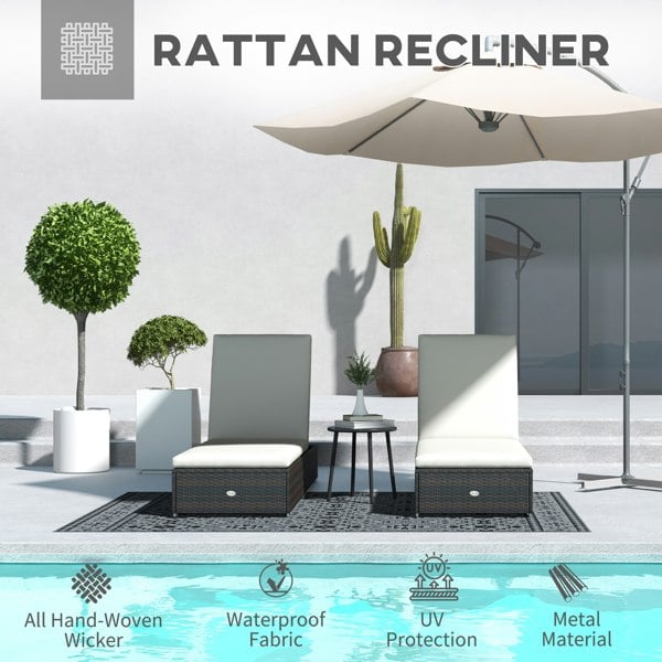 Rattan Sun Lounger Set