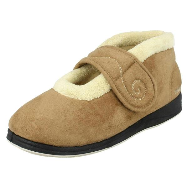 Padders Ladies Padders Cross Strap Slippers - Hush