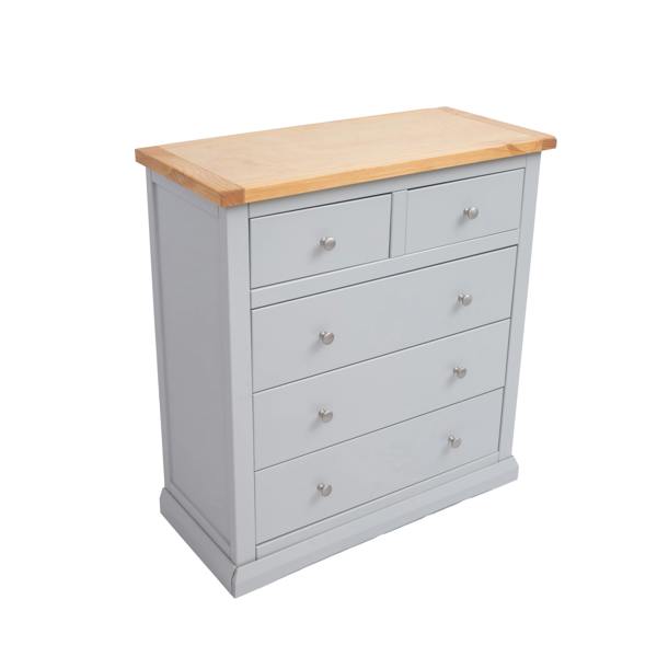 Cabinet Bits Loreo 5 Drawer Chest of Drawers Chrome Knob