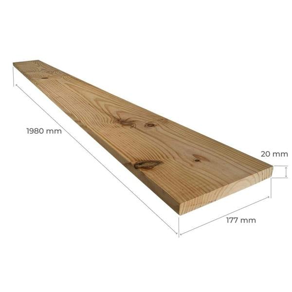 Snowdon Timber Unfinished Reject Furniture Board (T) 20mm (W) 177mm (L) 1.98m