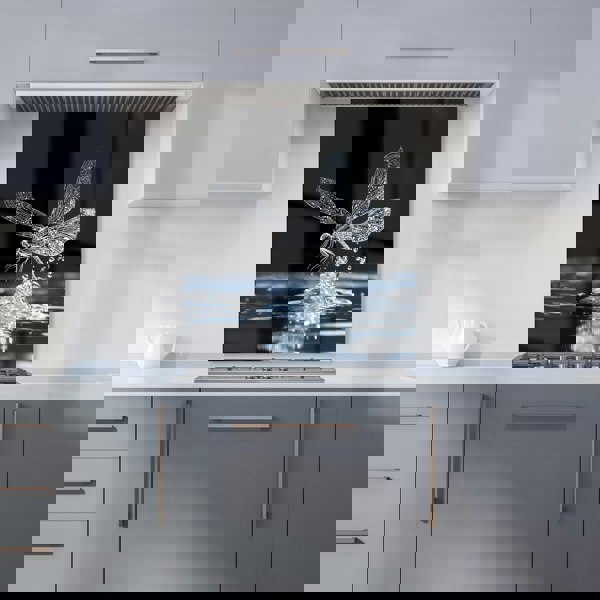 Warren Reed - Designer Glistening Dragonfly Lift-Off Kitchen Splashback