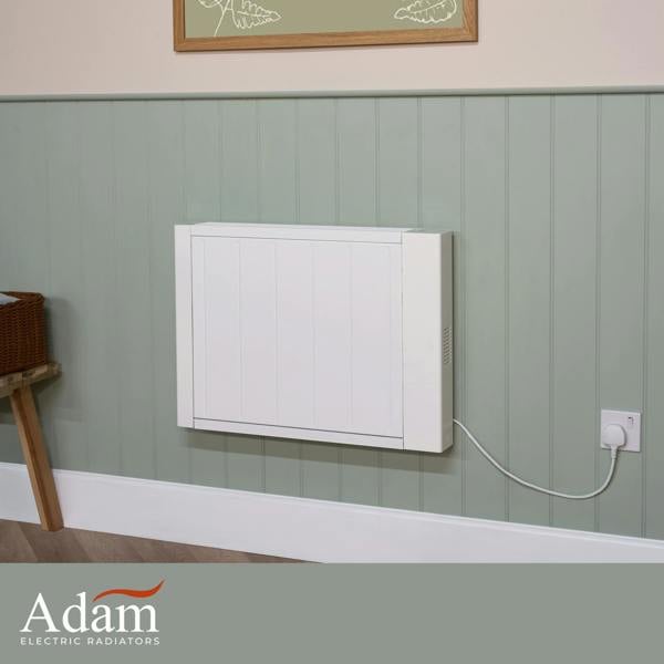 Adam Sola Ceramic-IQ 1500W Electric Radiator in White with Smart WiFi Control