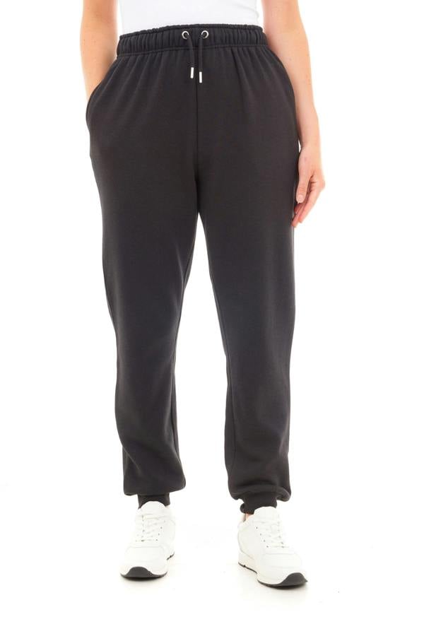 Smart Living Women's Soft Lounge Joggers - Cozy Sweatpants with Cuffed Hem & Drawstring - Black