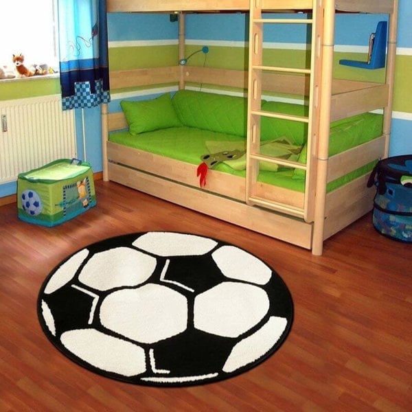 Design Velours Football Rug Round