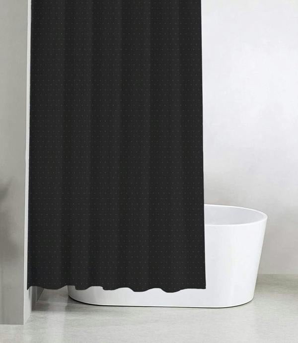 Black Diamante Polyester Shower Curtain - 180x180cm