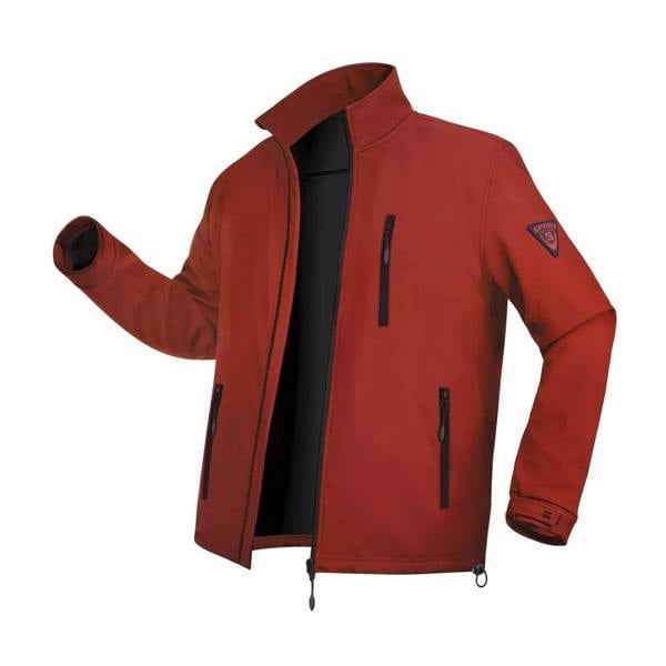 Atlas For Men Mens Water Repellent Sport Soft Shell Jacket - Brick Red - 