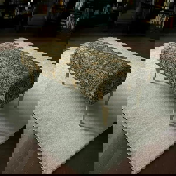 Apartment Living Accent Bench with vibrant multi-toned abstract fabric